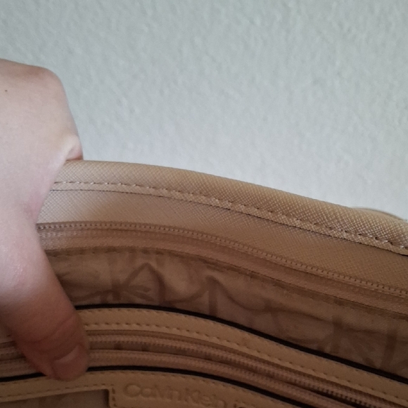 Calvin Klein Cream and Gold Monogram Tote - Picture 11 of 11